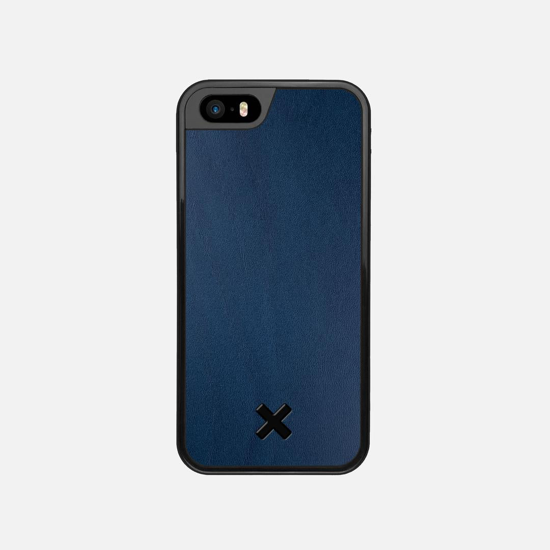 Midnight Leather Case for the Apple iPhone SE (2016) featuring a Genuine Leather backer with the Keyway X Mark#Phone Model_iPhone SE (2016)