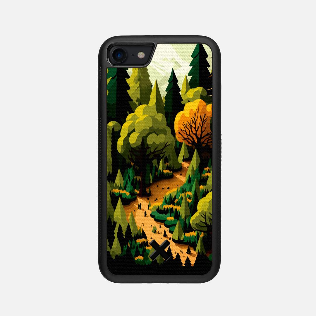 Evergreen Case for the Apple iPhone SE (2020) featuring a UV Printed Cotton Canvas backer with the Keyway X Mark#Phone Model_iPhone SE (2020)
