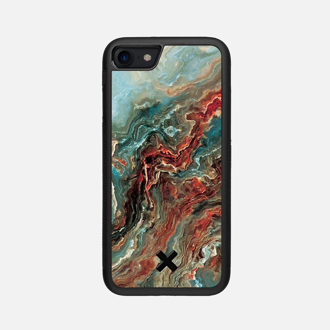Verona Case for the Apple iPhone SE (2020) featuring a UV Printed Wenge Wood backer with the Keyway X Mark#Phone Model_iPhone SE (2020)