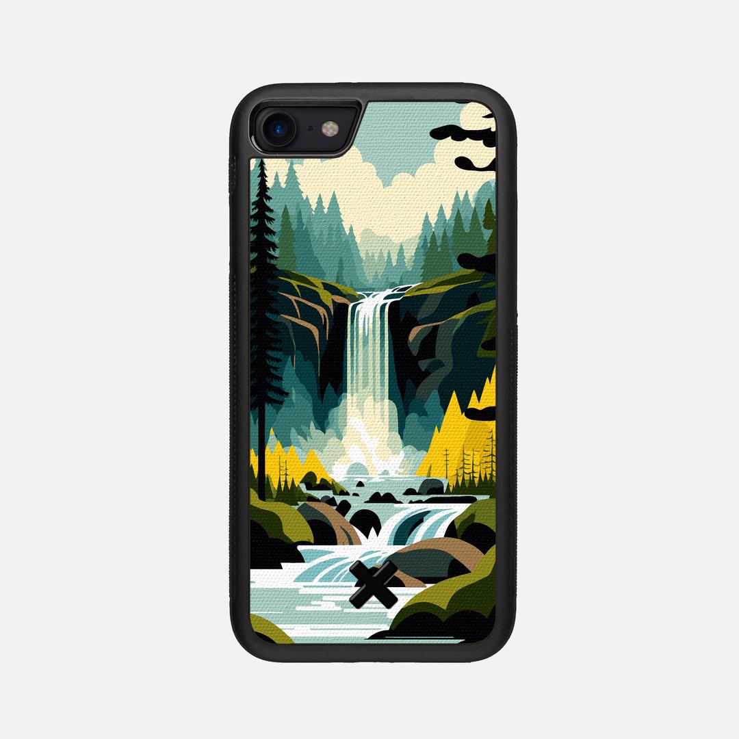 Cascade Case for the Apple iPhone SE (2022) featuring a UV Printed Cotton Canvas backer with the Keyway X Mark#Phone Model_iPhone SE (2022)