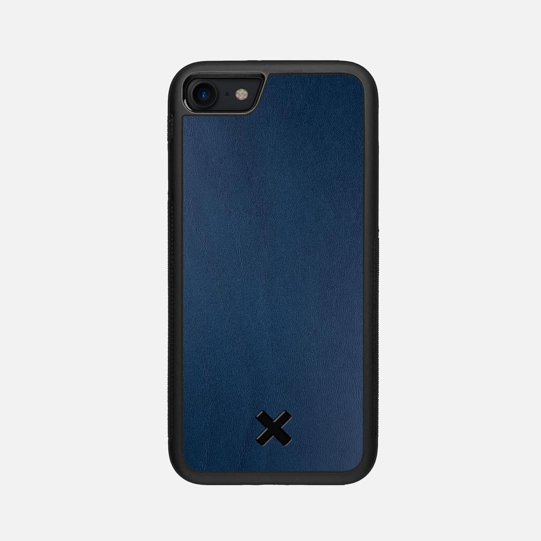 Midnight Leather Case for the Apple iPhone SE (2022) featuring a Genuine Leather backer with the Keyway X Mark#Phone Model_iPhone SE (2022)