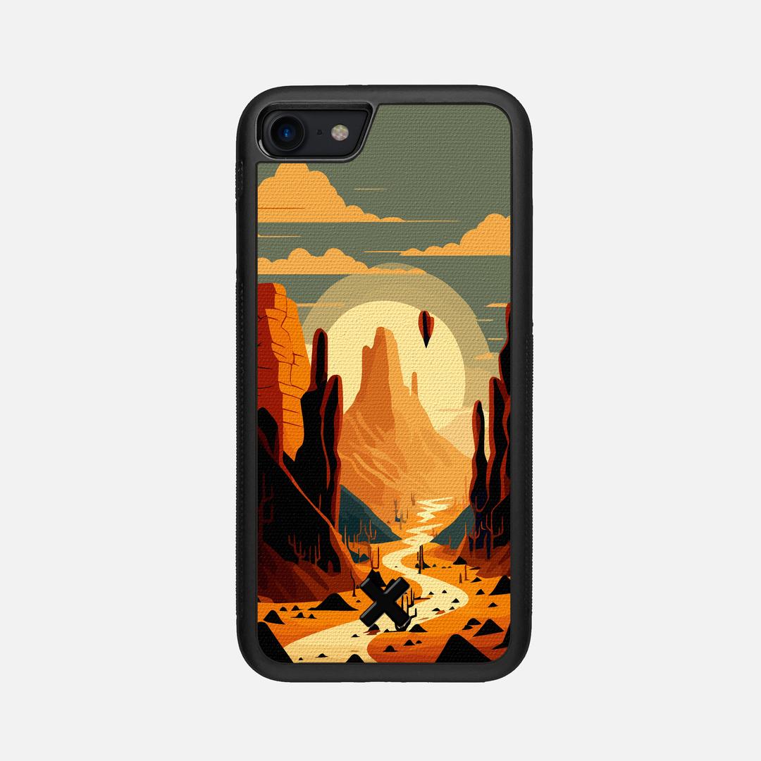 Terra Case for the Apple iPhone SE (2022) featuring a UV Printed Cotton Canvas backer with the Keyway X Mark#Phone Model_iPhone SE (2022)
