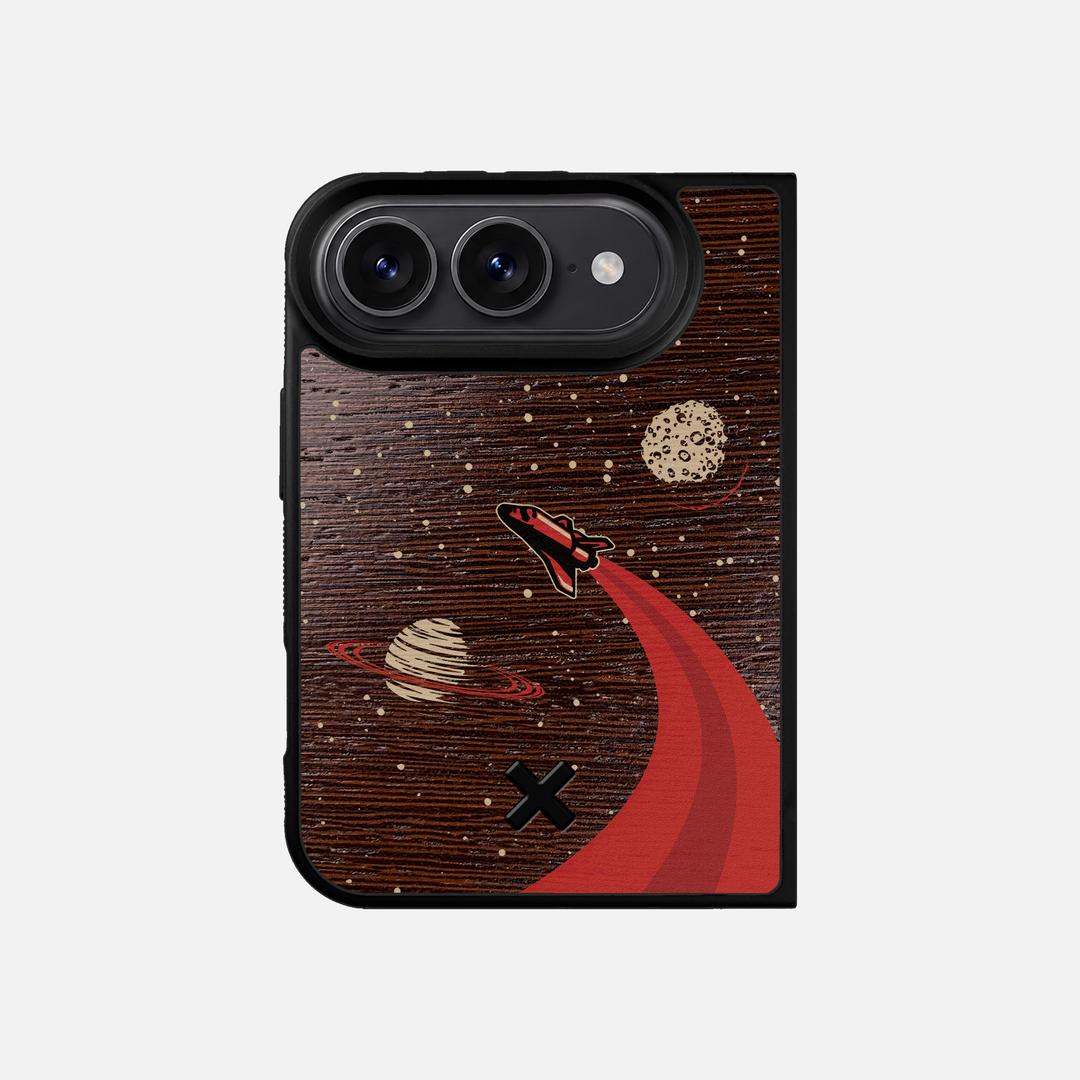 Booster Case for the Apple iPhone Duo featuring a UV Printed Wenge Wood backer with the Keyway X Mark#Phone Model_iPhone Duo