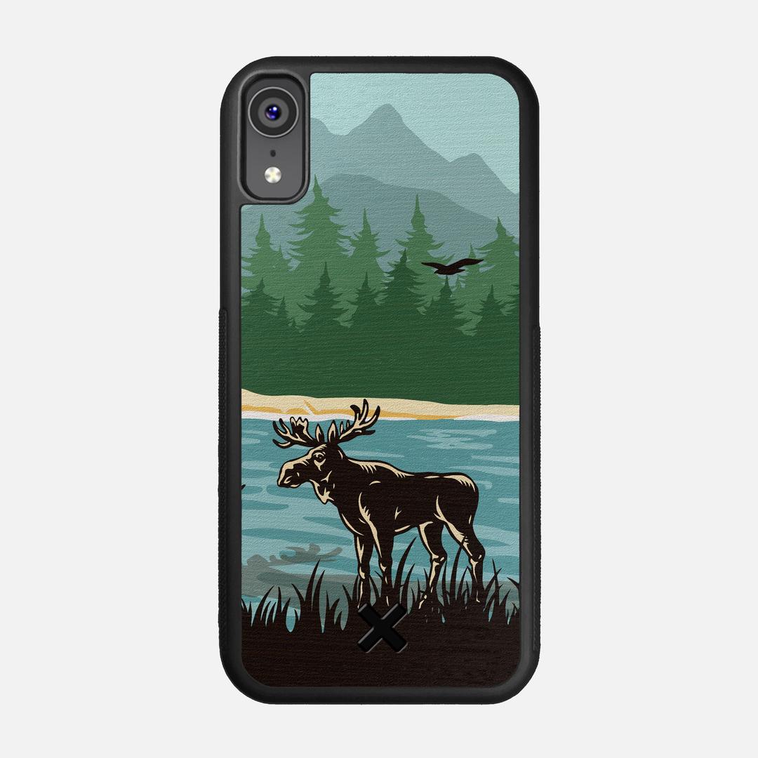 Moose Tracks Case for the Apple iPhone XR featuring a UV Printed Wenge Wood backer with the Keyway X Mark#Phone Model_iPhone XR