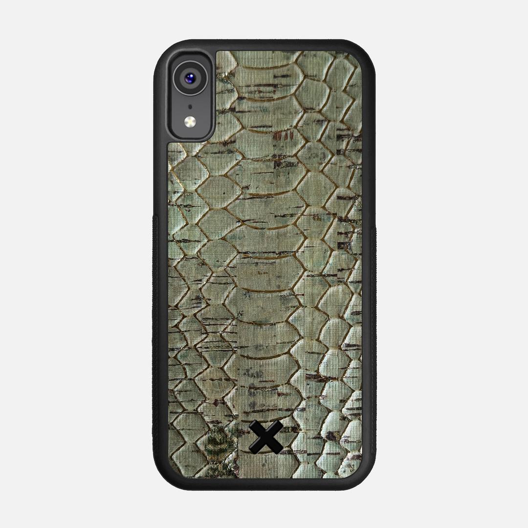 Python Cork Case for the Apple iPhone XR featuring a Genuine Cork backer with the Keyway X Mark#Phone Model_iPhone XR