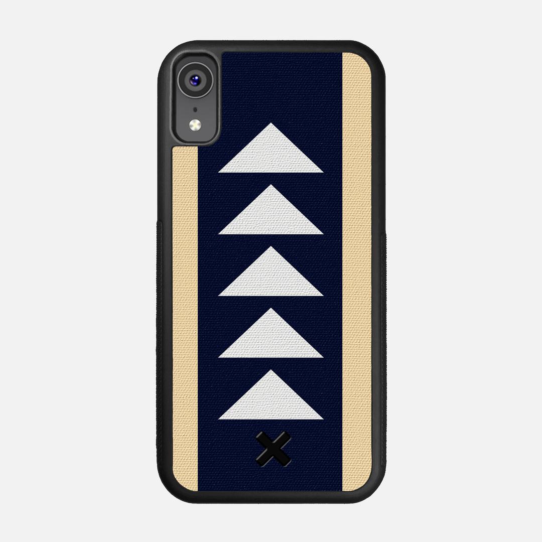 Track Case for the Apple iPhone XR featuring a UV Printed Cotton Canvas backer with the Keyway X Mark#Phone Model_iPhone XR