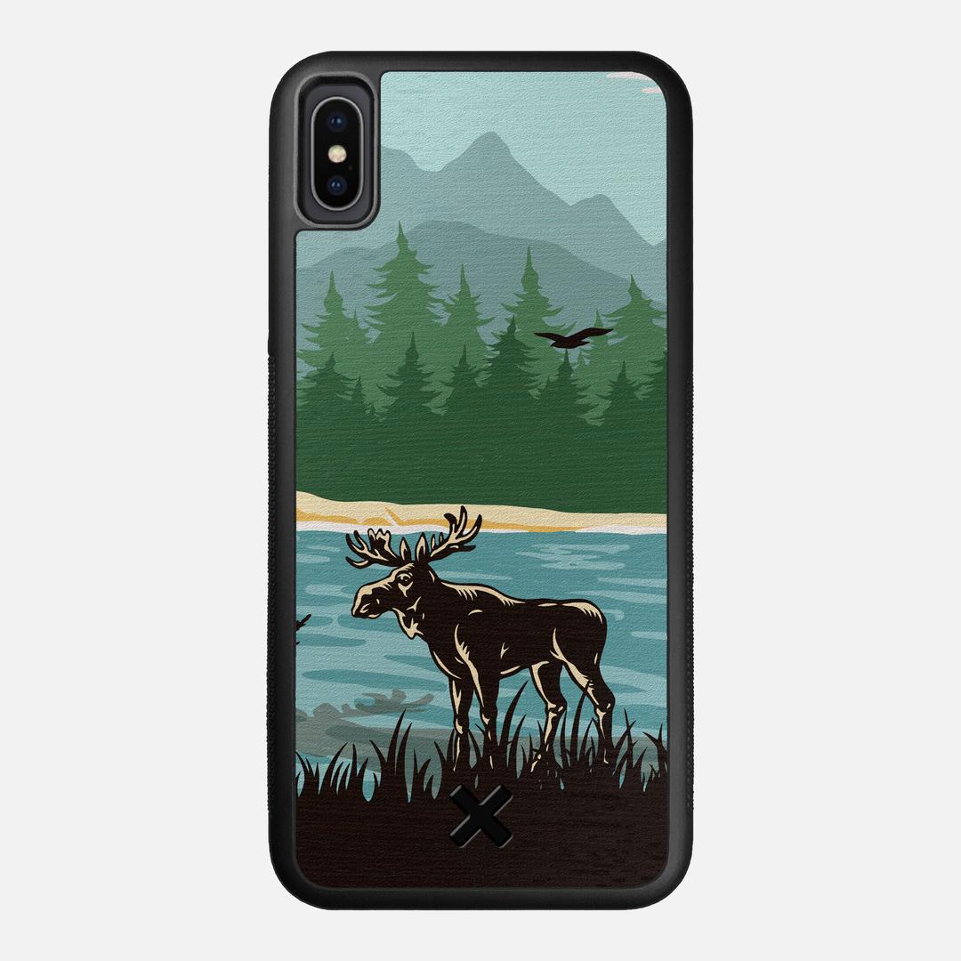 Moose Tracks Case for the Apple iPhone XS Max featuring a UV Printed Wenge Wood backer with the Keyway X Mark#Phone Model_iPhone XS Max