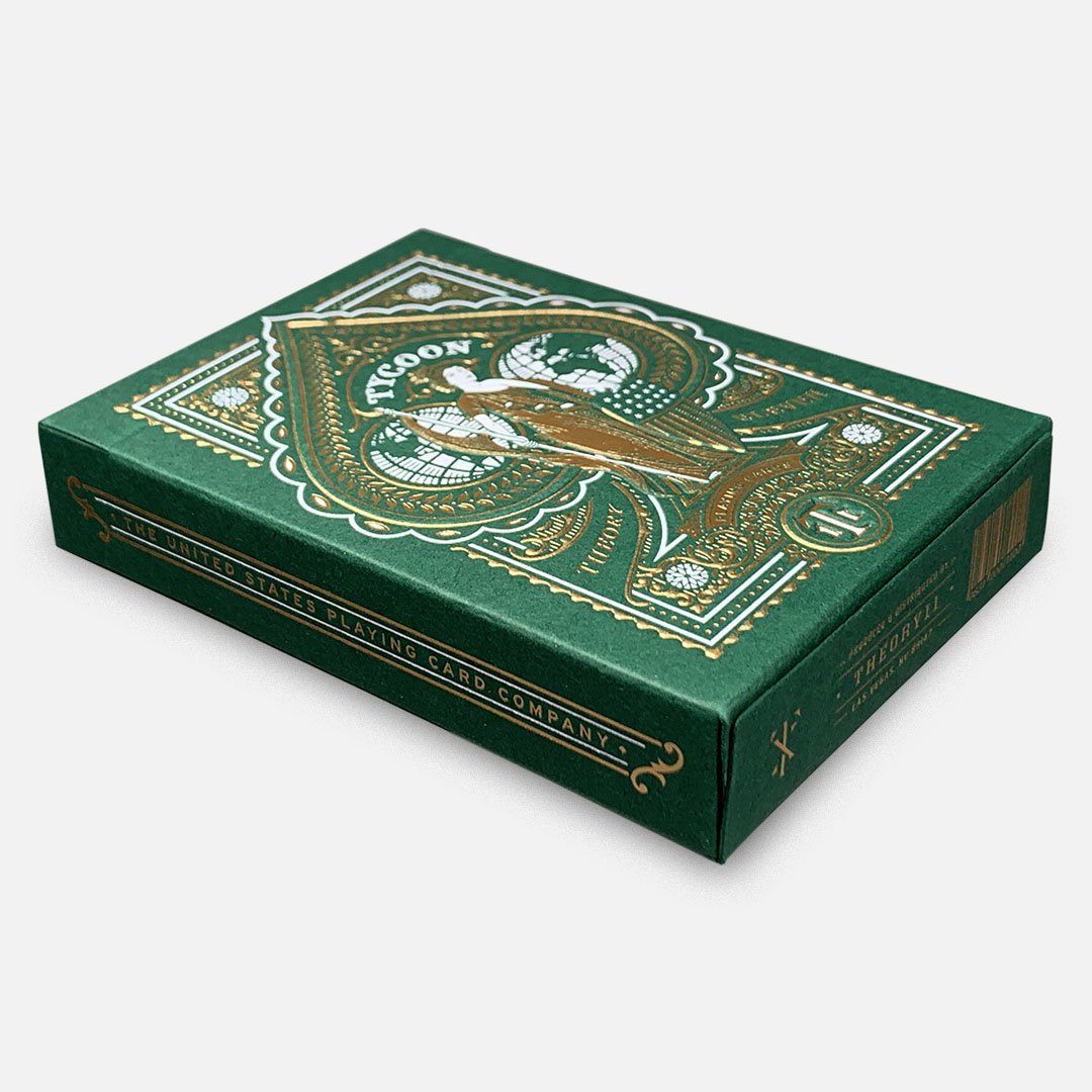 KEYWAY | Theory 11 - Green Tycoon Premium Playing Cards Angled Box