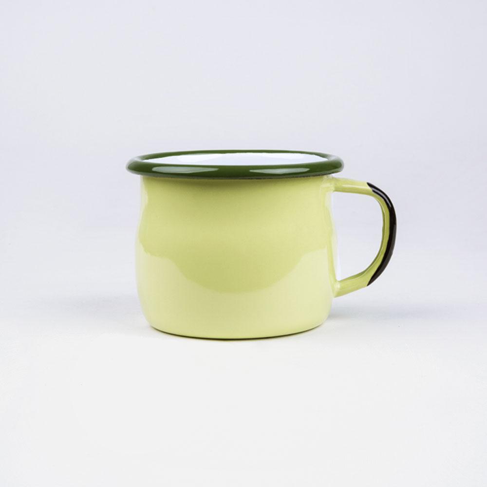 KEYWAY | Emalco - Acadia Bellied Enamel Mug, Handcrafted by Artisans in Poland, Back View