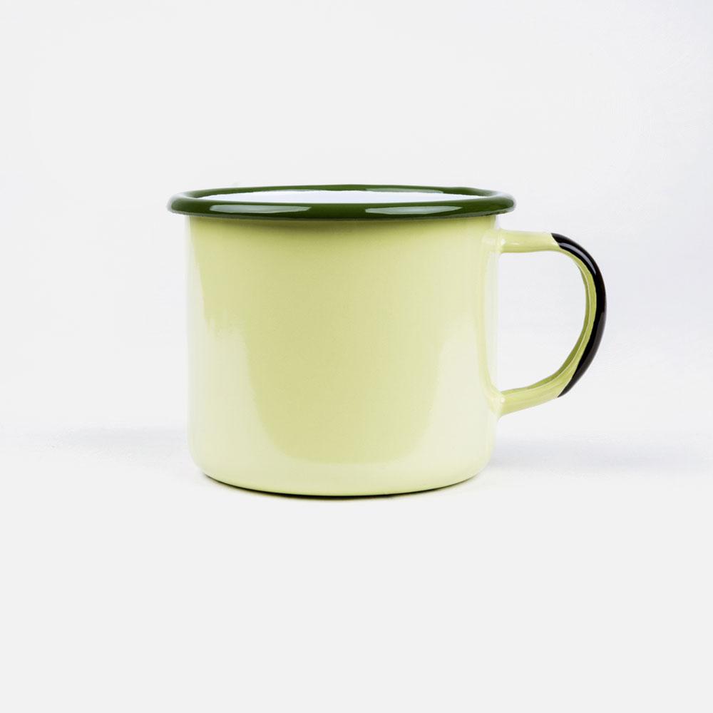 KEYWAY | Emalco - Acadia Large Enamel Mug, Handcrafted by Artisans in Poland, Back View