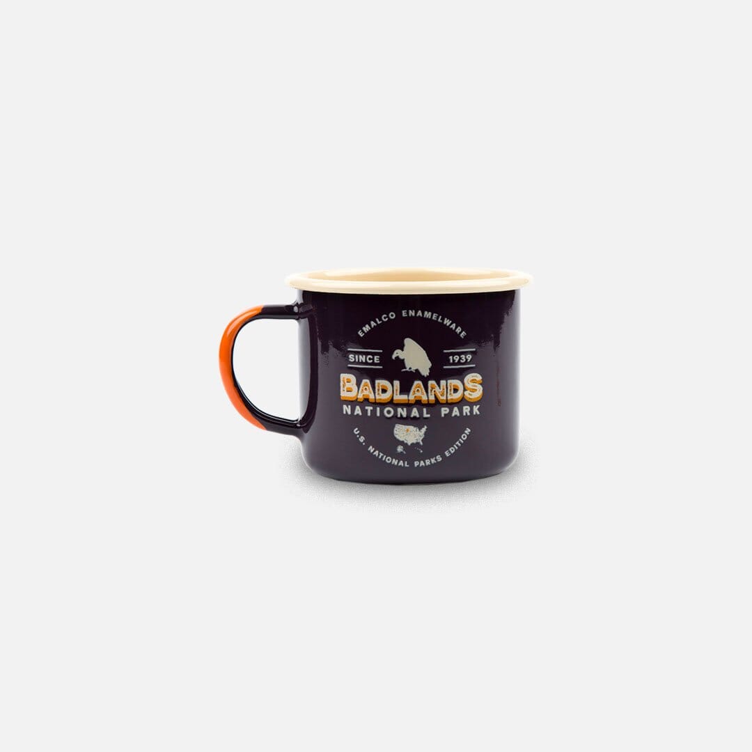 KEYWAY | Emalco - Badlands Large Enamel Mug, Handcrafted by Artisans in Poland, Front View
