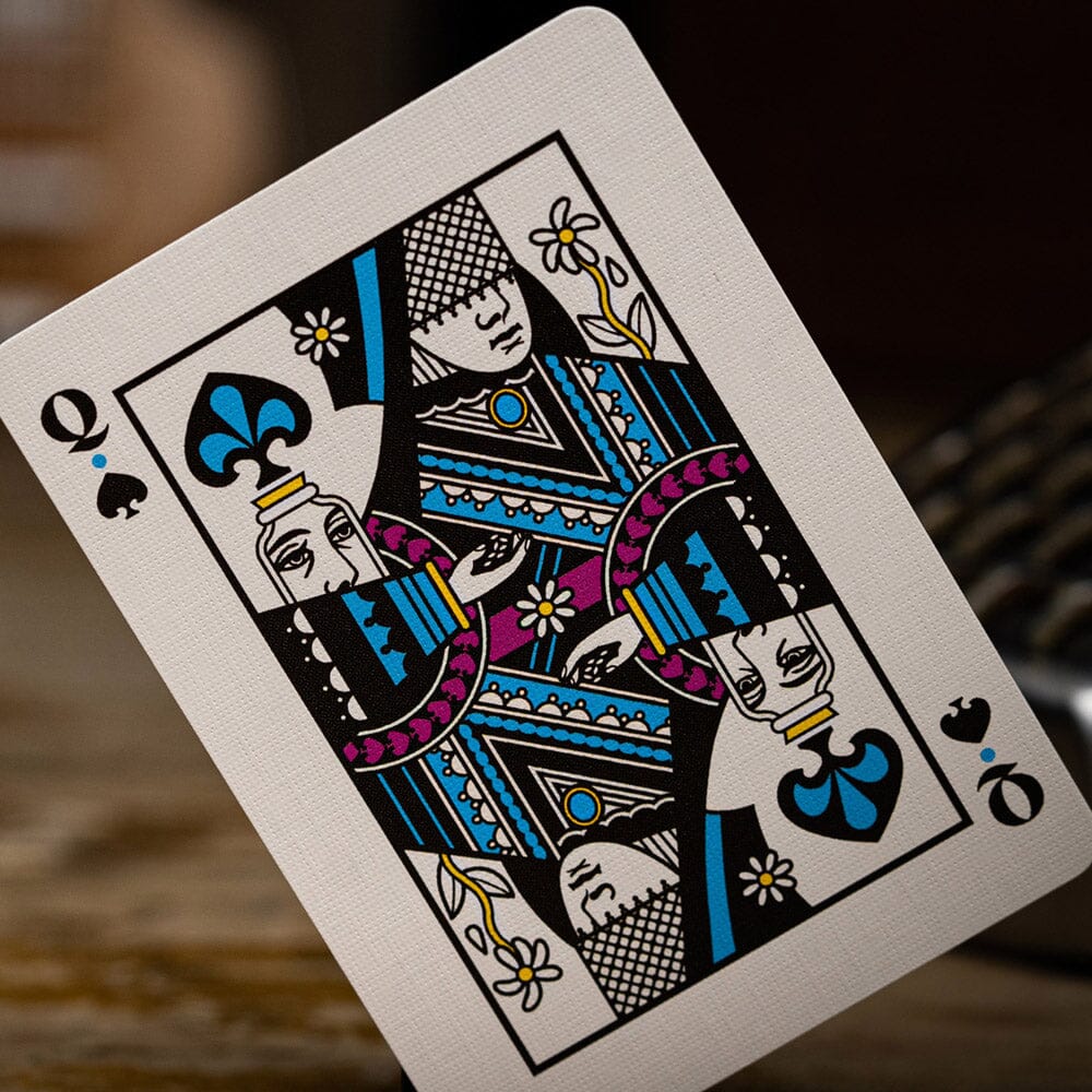 KEYWAY | Theory 11 - The Beatles Blue Premium Playing Cards Queen of Spades