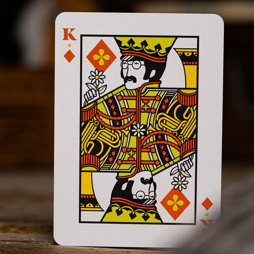 KEYWAY | Theory 11 - The Beatles Orange Premium Playing Cards King of Hearts