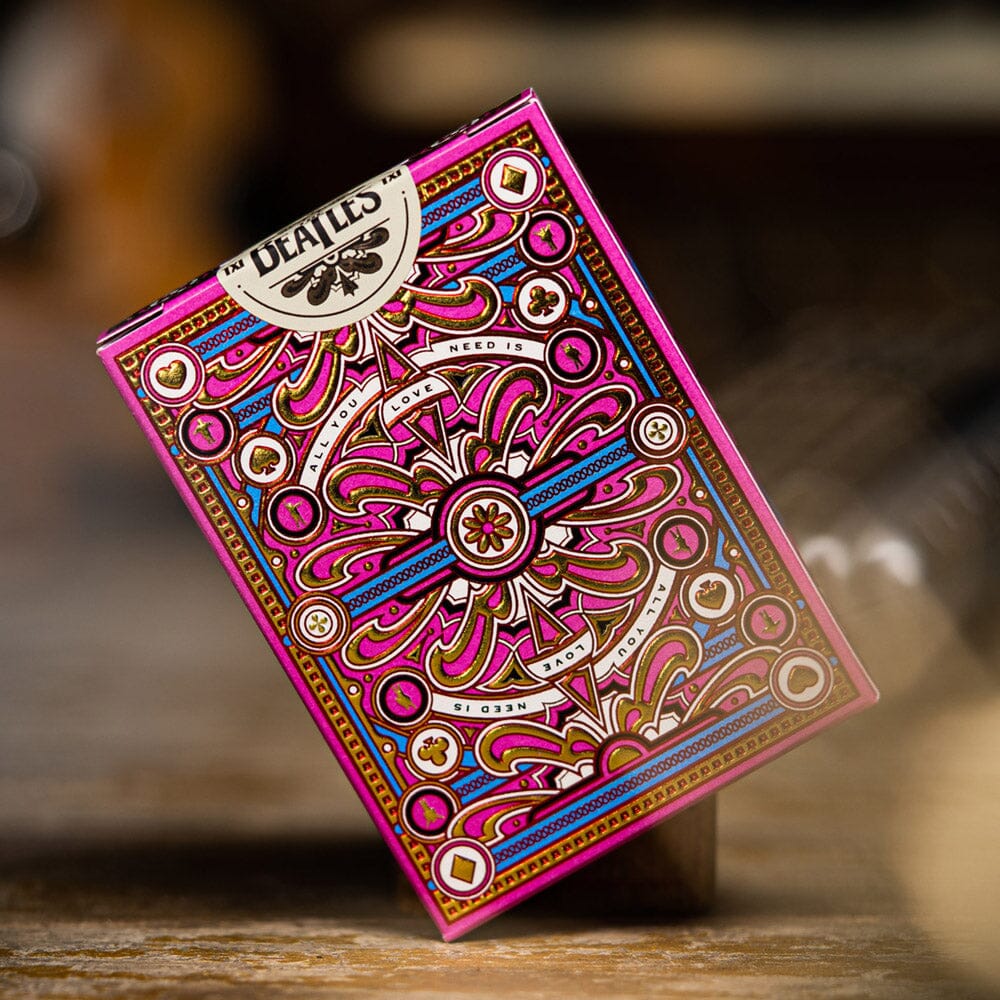 KEYWAY | Theory 11 - The Beatles Pink Premium Playing Cards Flat Back View