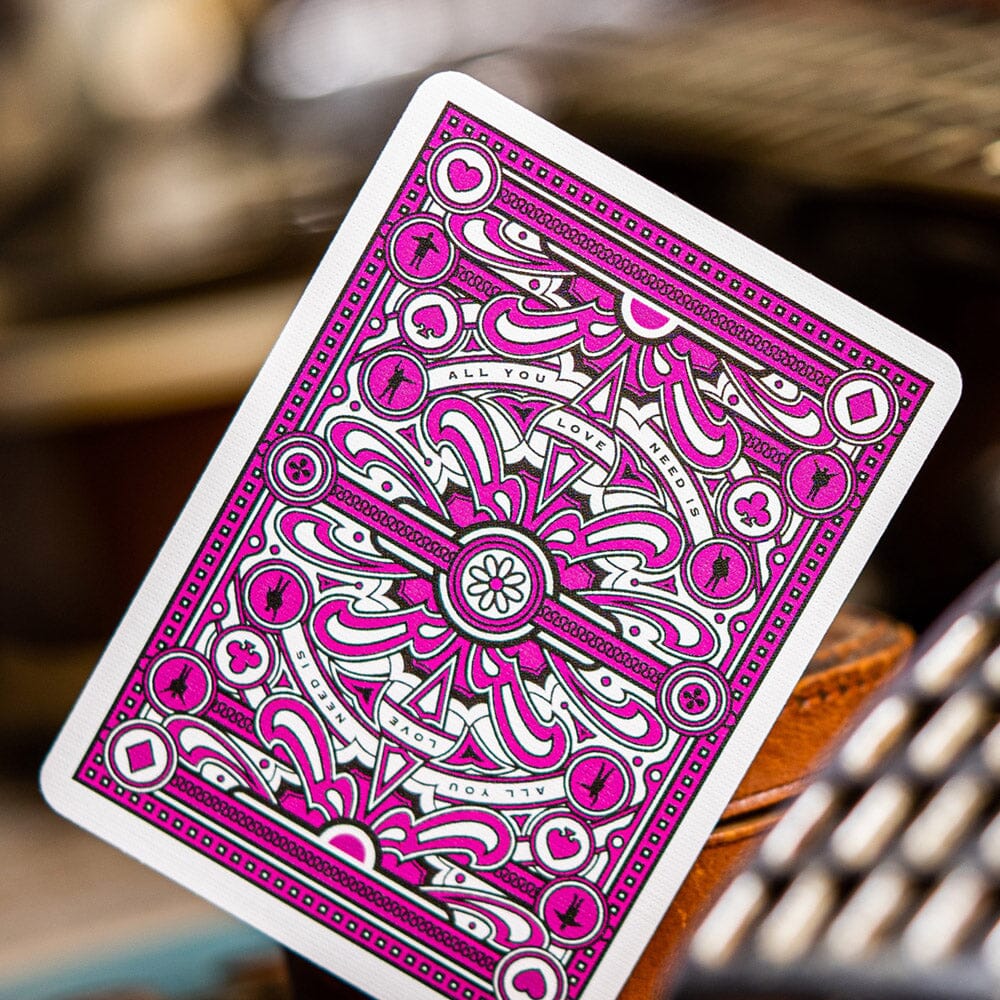 KEYWAY | Theory 11 - The Beatles Pink Premium Playing Cards Back Print