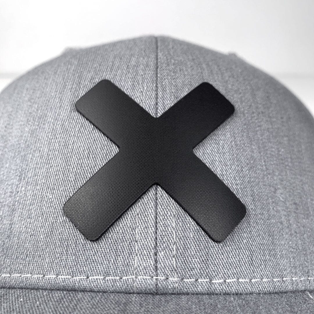 X-Mark Snapback, Black on Grey