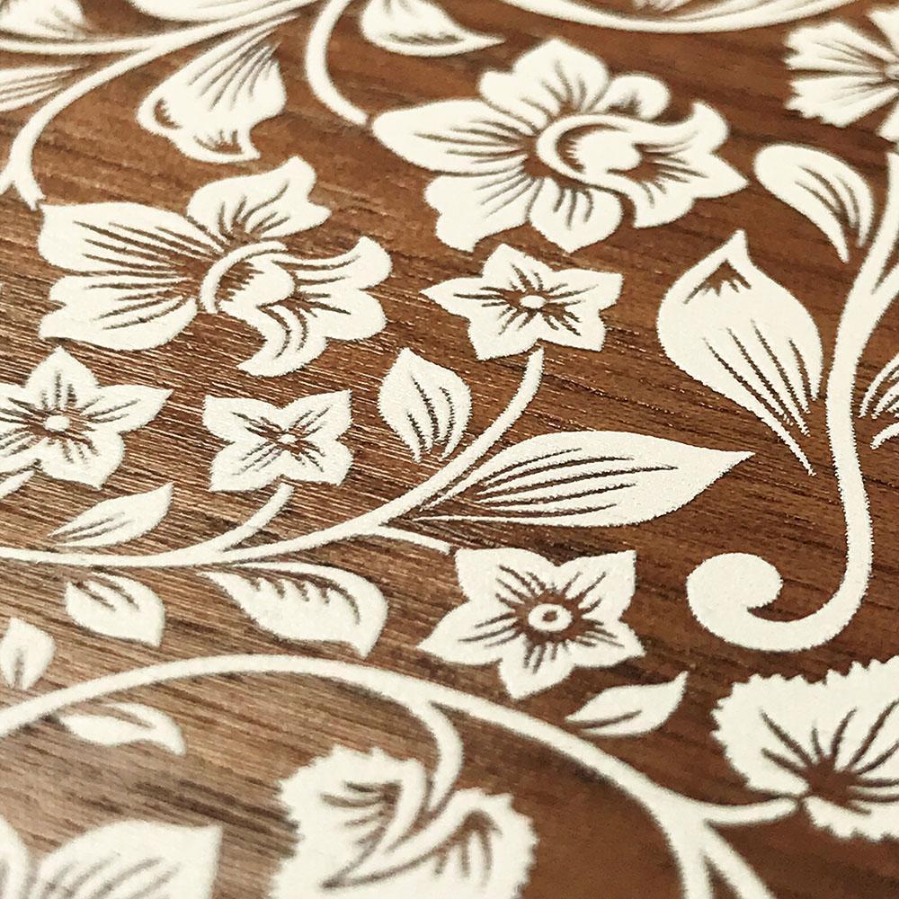 Zoomed in detailed shot of the Blossom Whitewash Wood Galaxy S8+ Case by Keyway Designs