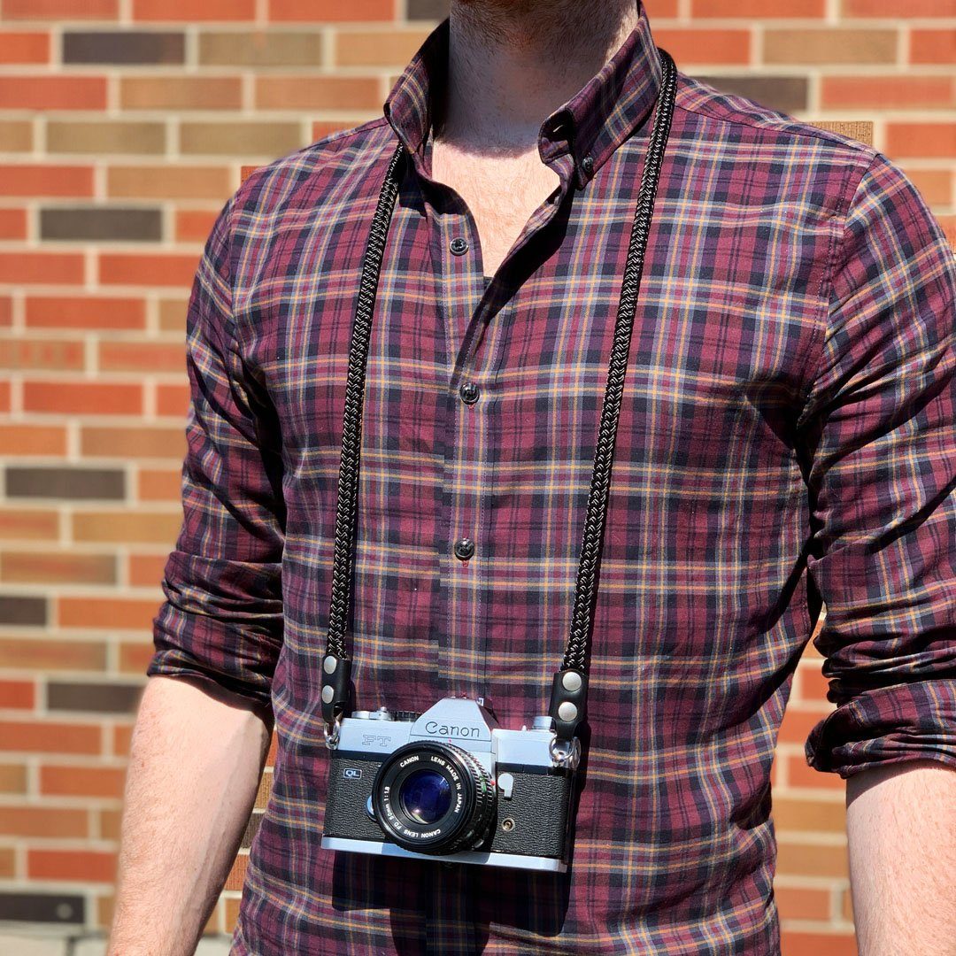 Keyway Camera Neck Strap, Designed to hang below the chest.