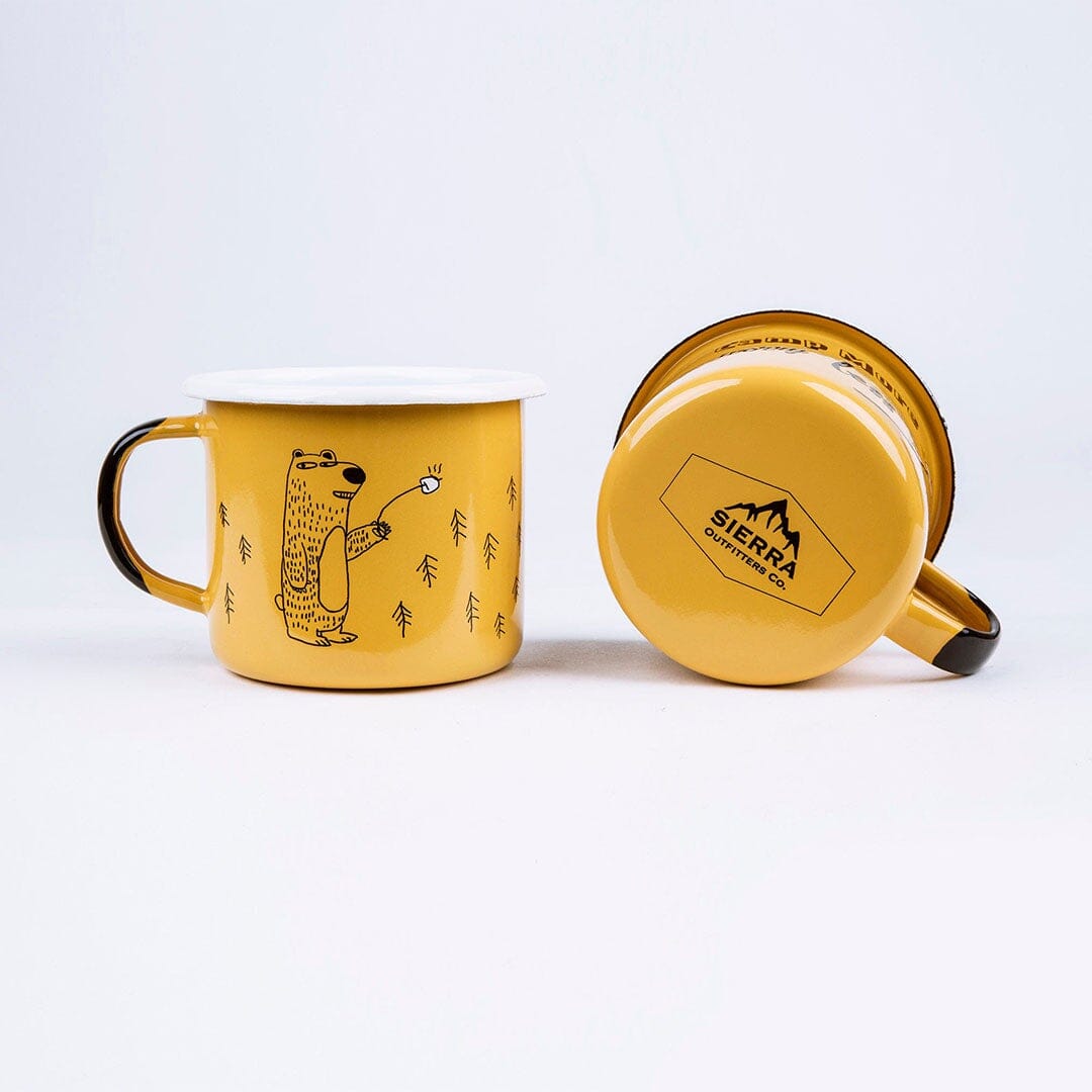 KEYWAY | Sierra Outfitters - Camp More Worry Less Enamel Mug, Handcrafted by Artisans in Poland, Inside View