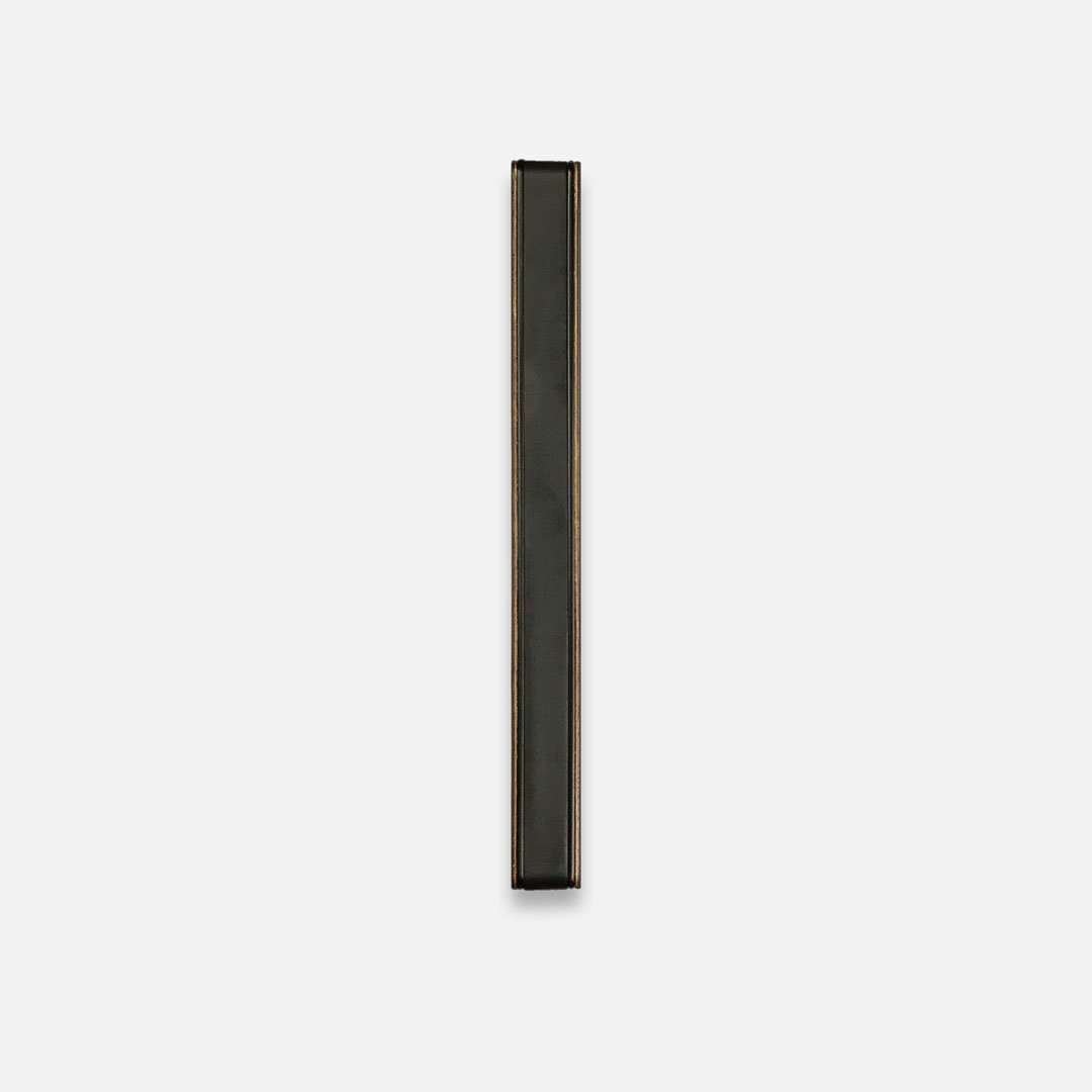 Walnut Wood & Aluminum Card Holder, Side Profile