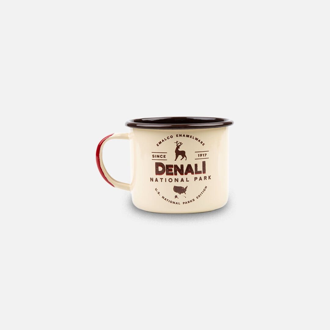 KEYWAY | Emalco - Denali Large Enamel Mug, Handcrafted by Artisans in Poland, Front View