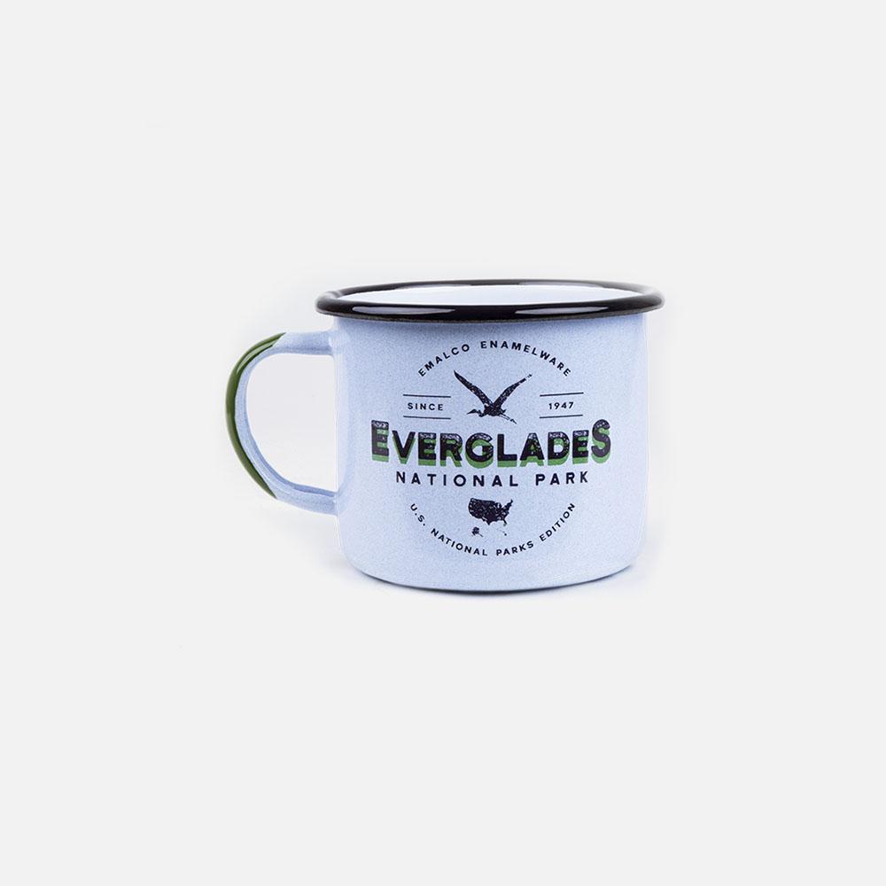 KEYWAY | Emalco - Everglades Large Enamel Mug, Handcrafted by Artisans in Poland, Front View