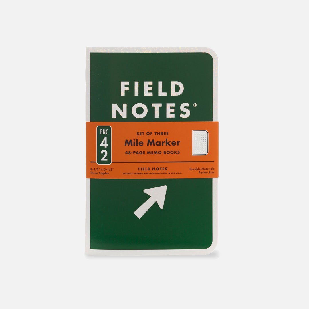 Field Notes - Mile Marker, USA Made Pocket Notebook, Front View