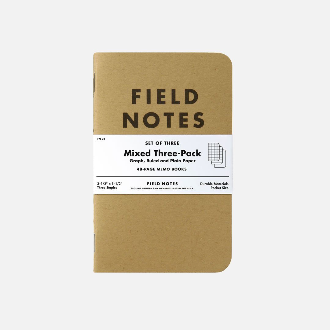 Field Notes - Original Mix, USA Made Pocket Notebook, Front View