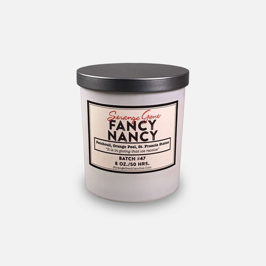Strange Gent - Fancy Nancy 8oz Soy Wax Jar Candle, Made in LA, California. Header Shot