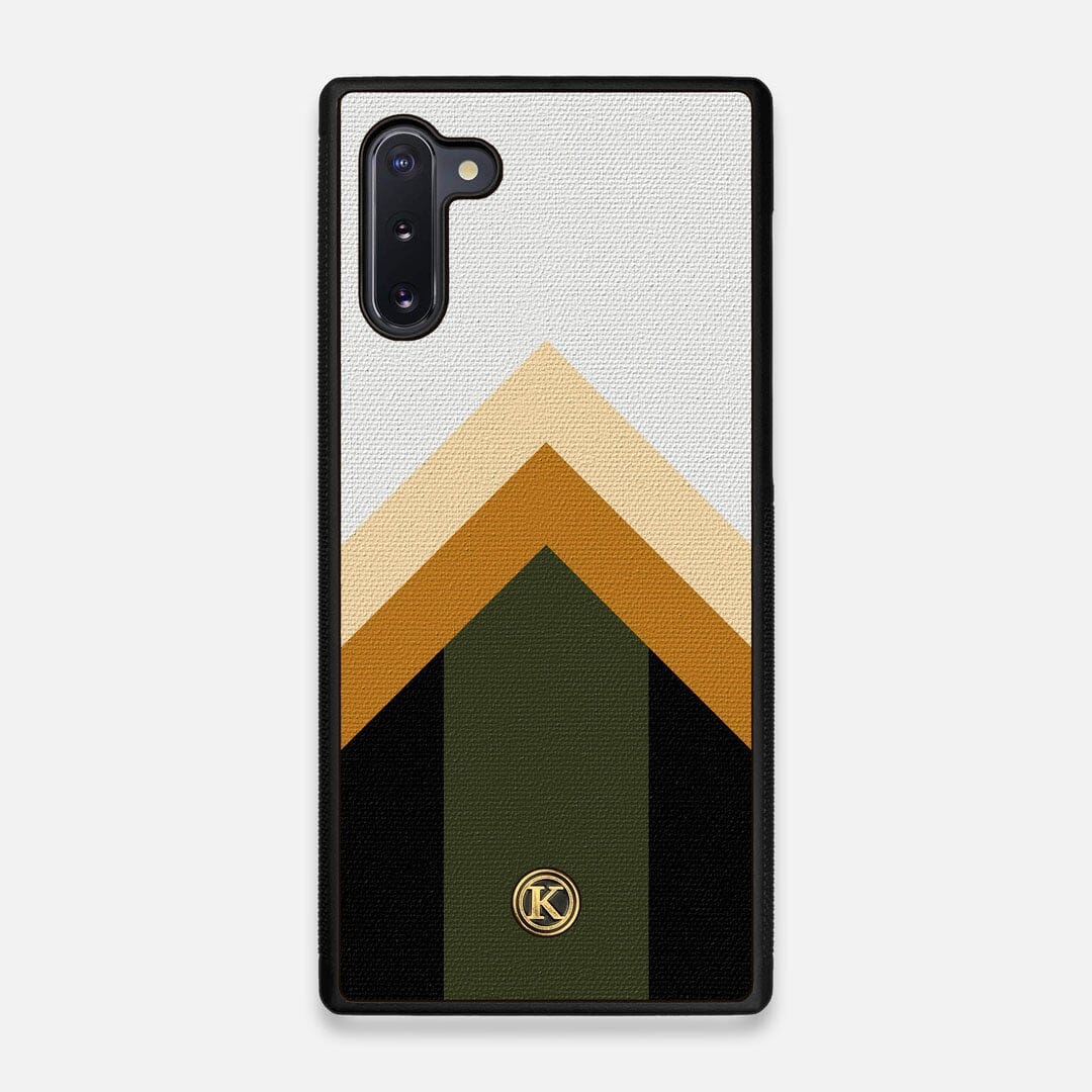 Front view of the Ascent Adventure Marker in the Wayfinder series UV-Printed thick cotton canvas Galaxy Note 10 Case by Keyway Designs
