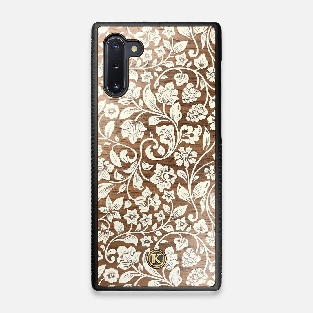 Front view of the Blossom Whitewash Wood Galaxy Note 10 Case by Keyway Designs