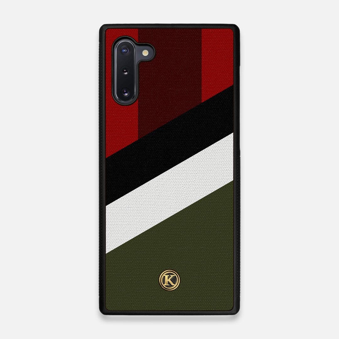 Front view of the Highland Adventure Marker in the Wayfinder series UV-Printed thick cotton canvas Galaxy Note 10 Case by Keyway Designs