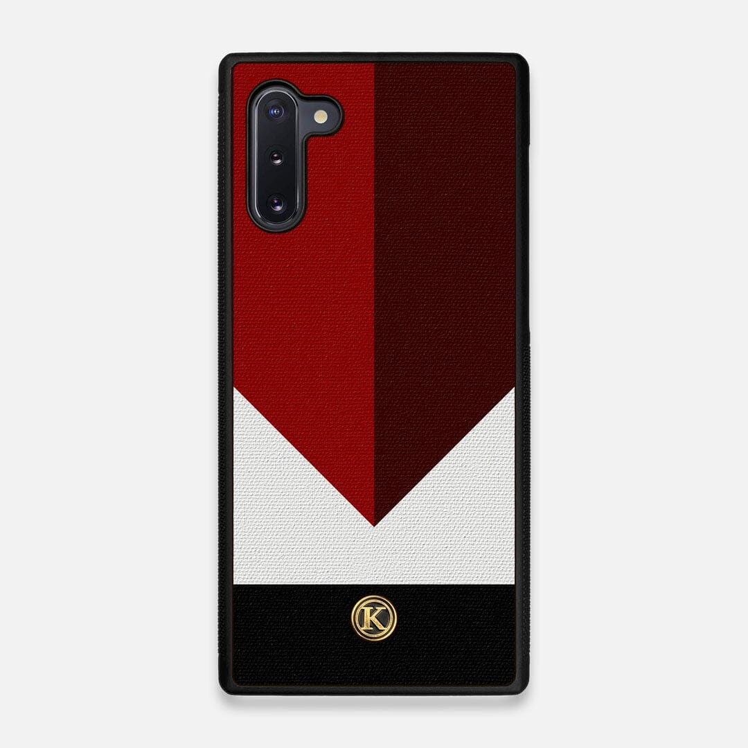 Front view of the Valley Adventure Marker in the Wayfinder series UV-Printed thick cotton canvas Galaxy Note 10 Case by Keyway Designs