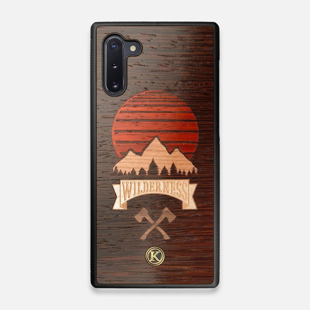 Front view of the Wilderness Wenge Wood Galaxy Note 10 Case by Keyway Designs