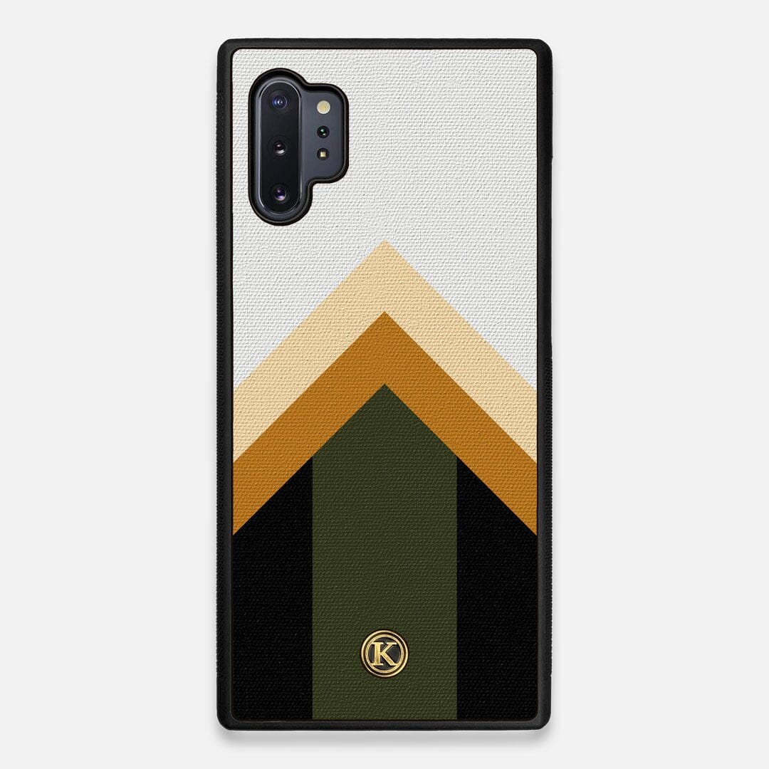 Front view of the Ascent Adventure Marker in the Wayfinder series UV-Printed thick cotton canvas Galaxy Note 10 Plus Case by Keyway Designs