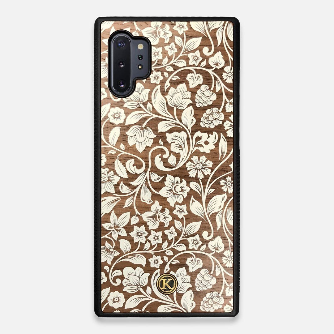 Front view of the Blossom Whitewash Wood Galaxy Note 10 Plus Case by Keyway Designs