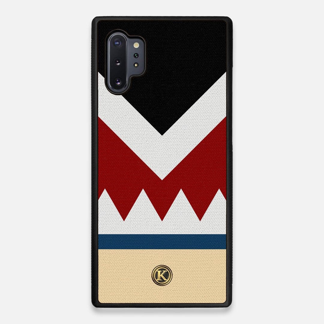 Front view of the Cove Adventure Marker in the Wayfinder series UV-Printed thick cotton canvas Galaxy Note 10 Plus Case by Keyway Designs