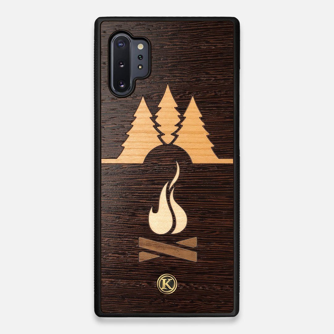 Front view of the Nomad Campsite Wood Galaxy Note 10 Plus Case by Keyway Designs