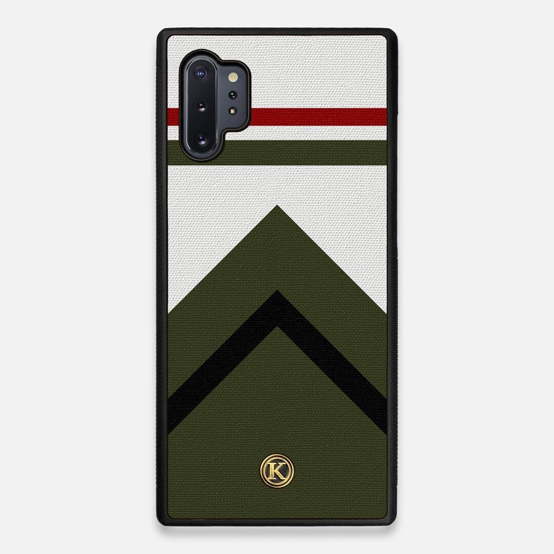 Front view of the Peak Adventure Marker in the Wayfinder series UV-Printed thick cotton canvas Galaxy Note 10 Plus Case by Keyway Designs