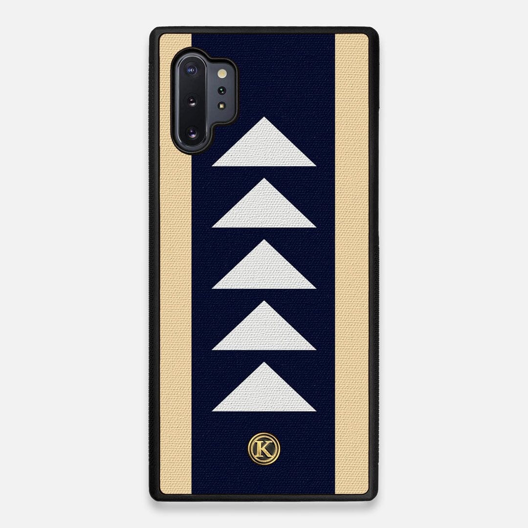 Front view of the Track Adventure Marker in the Wayfinder series UV-Printed thick cotton canvas Galaxy Note 10 Plus Case by Keyway Designs