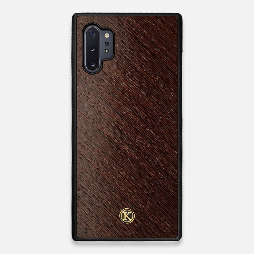 Front view of the Wenge Pure Minimalist Wood Galaxy Note 10 Plus Case by Keyway Designs