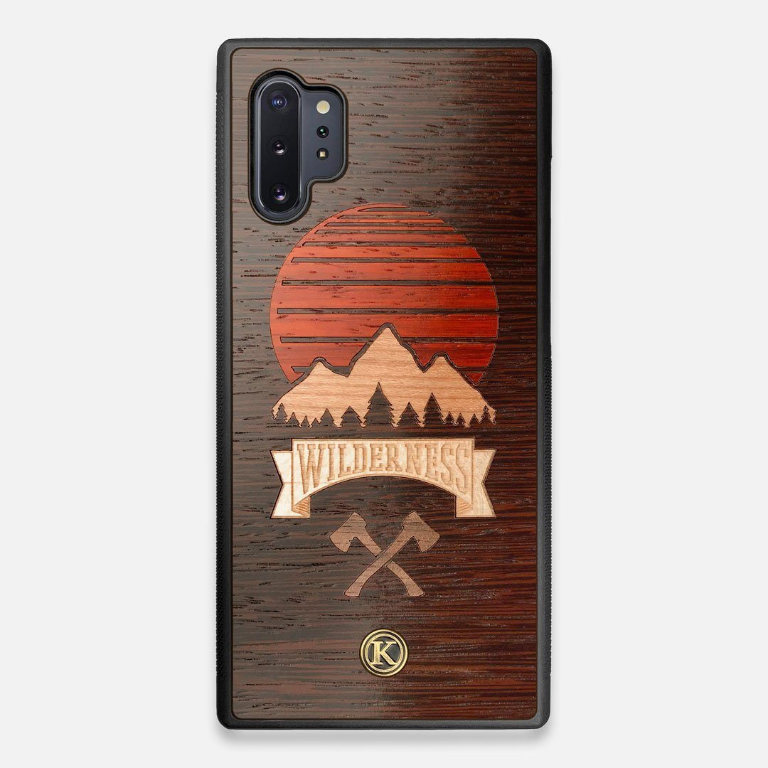 Front view of the Wilderness Wenge Wood Galaxy Note 10 Plus Case by Keyway Designs