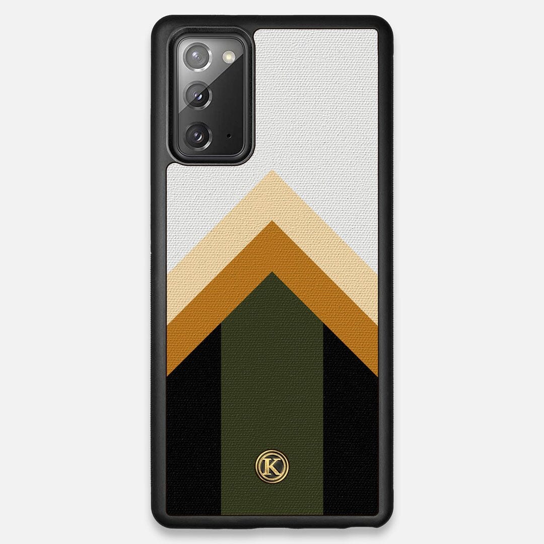 Front view of the Ascent Adventure Marker in the Wayfinder series UV-Printed thick cotton canvas Galaxy Note 20 Case by Keyway Designs