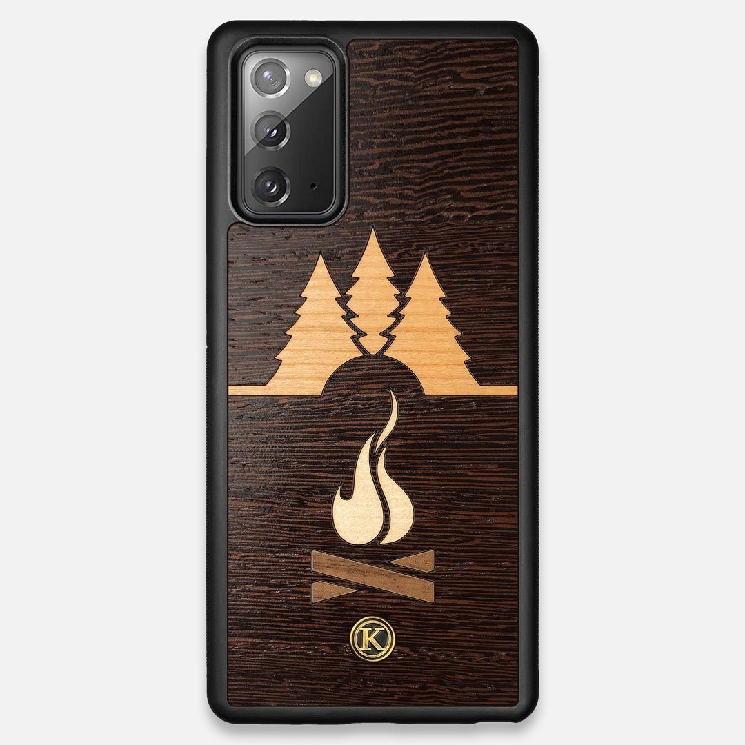 Front view of the Nomad Campsite Wood Galaxy Note 20 Case by Keyway Designs