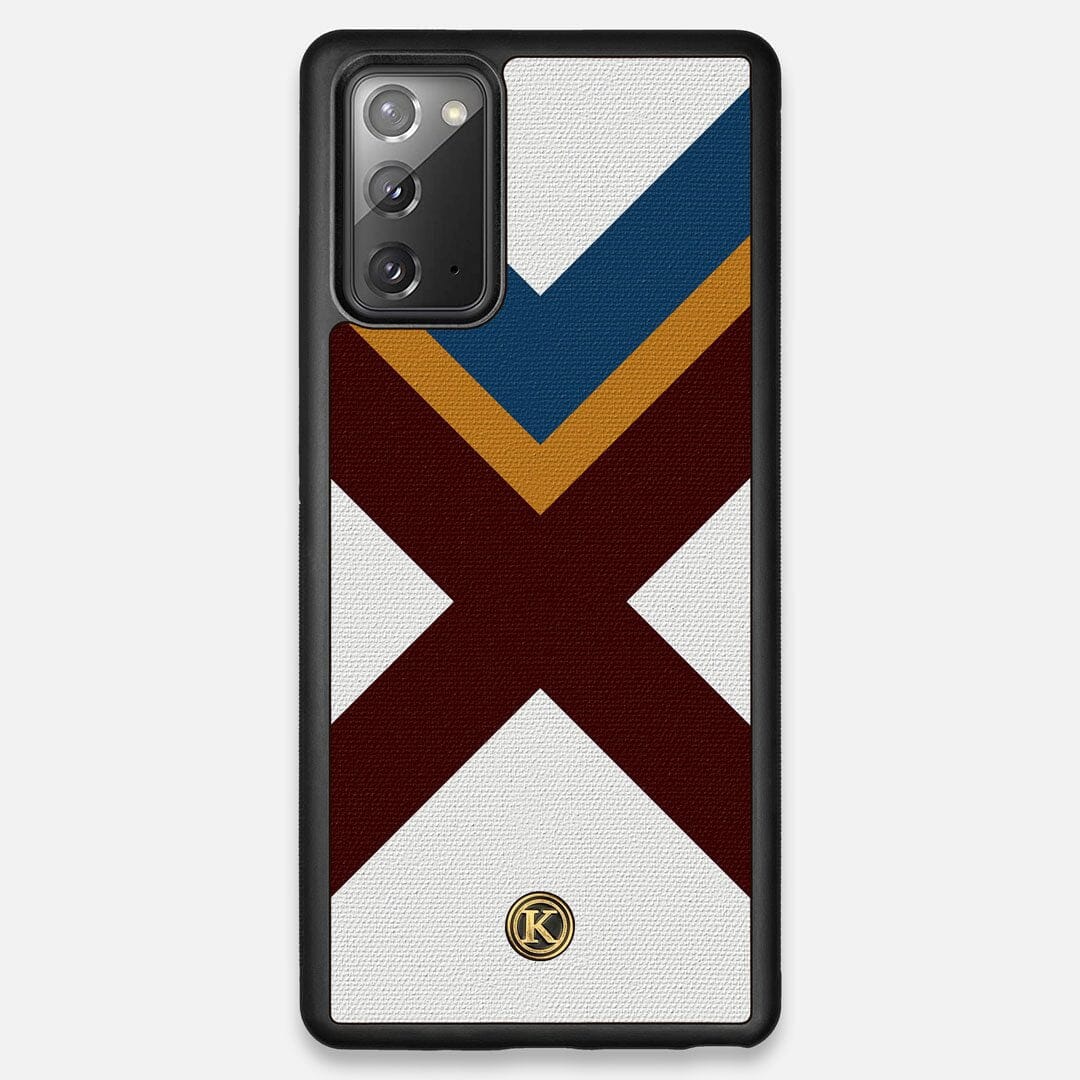 Front view of the Range Adventure Marker in the Wayfinder series UV-Printed thick cotton canvas Galaxy Note 20 Case by Keyway Designs