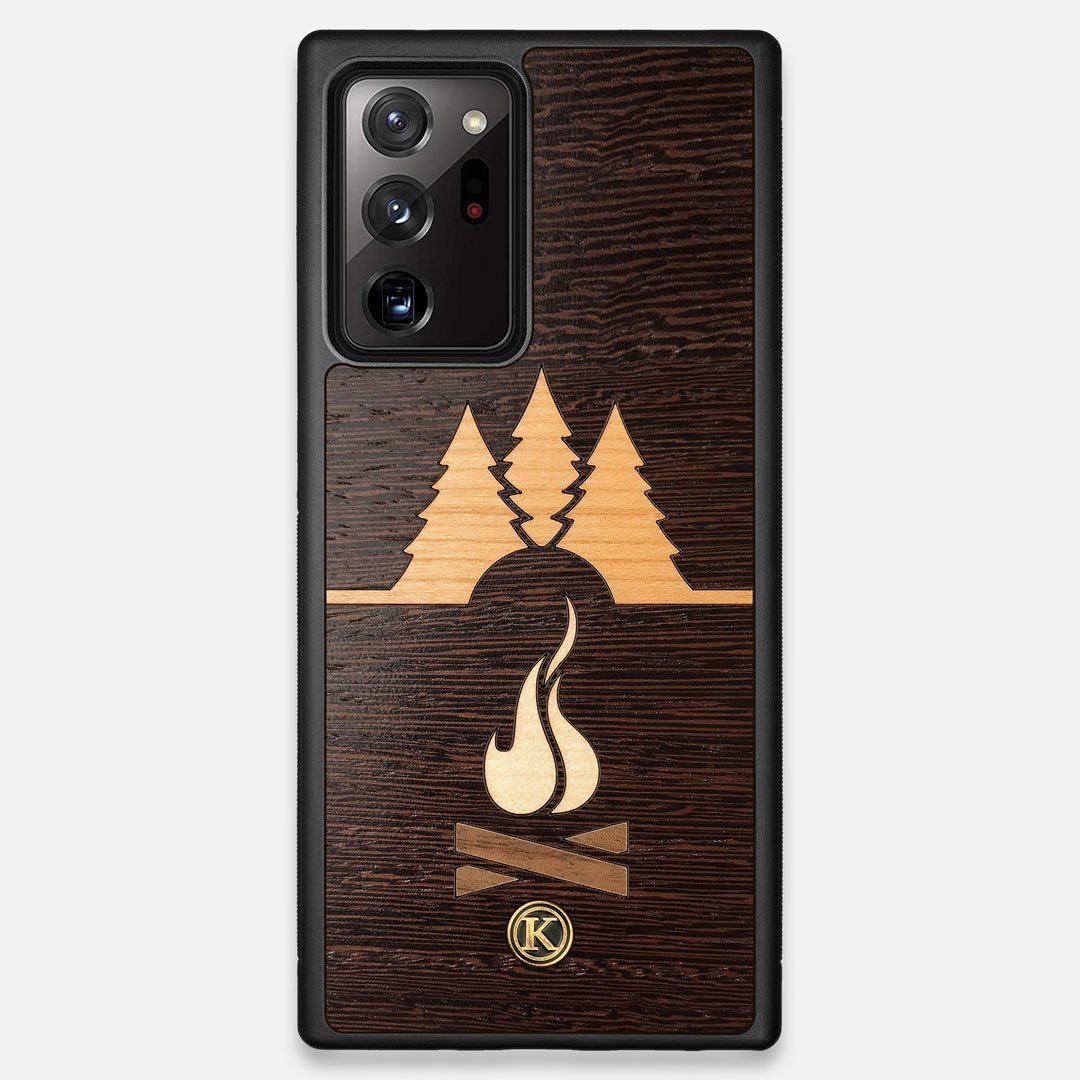 Front view of the Nomad Campsite Wood Galaxy Note 20 Ultra Case by Keyway Designs