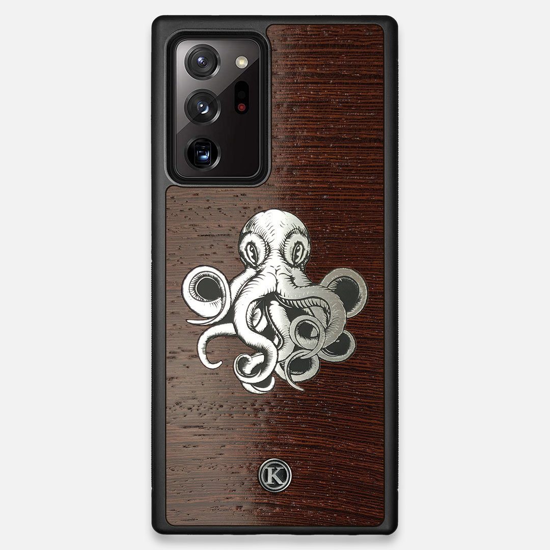 Front view of the Prize Kraken Wenge Wood Galaxy Note 20 Ultra Case by Keyway Designs
