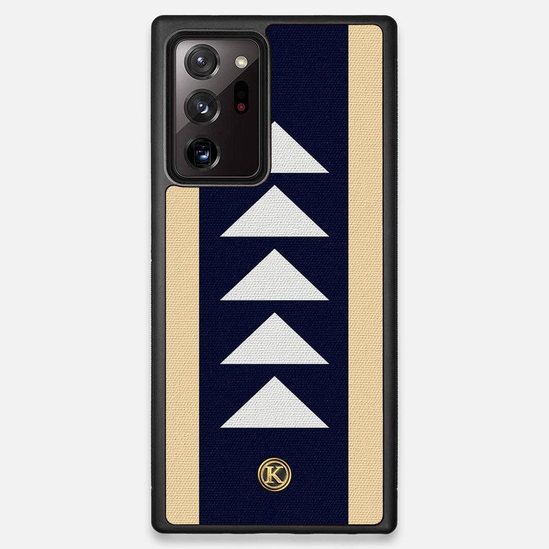 Front view of the Track Adventure Marker in the Wayfinder series UV-Printed thick cotton canvas Galaxy Note 20 Ultra Case by Keyway Designs