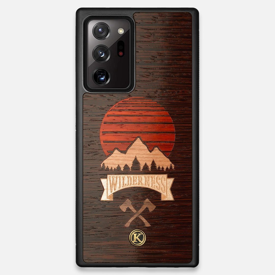 Front view of the Wilderness Wenge Wood Galaxy Note 20 Ultra Case by Keyway Designs