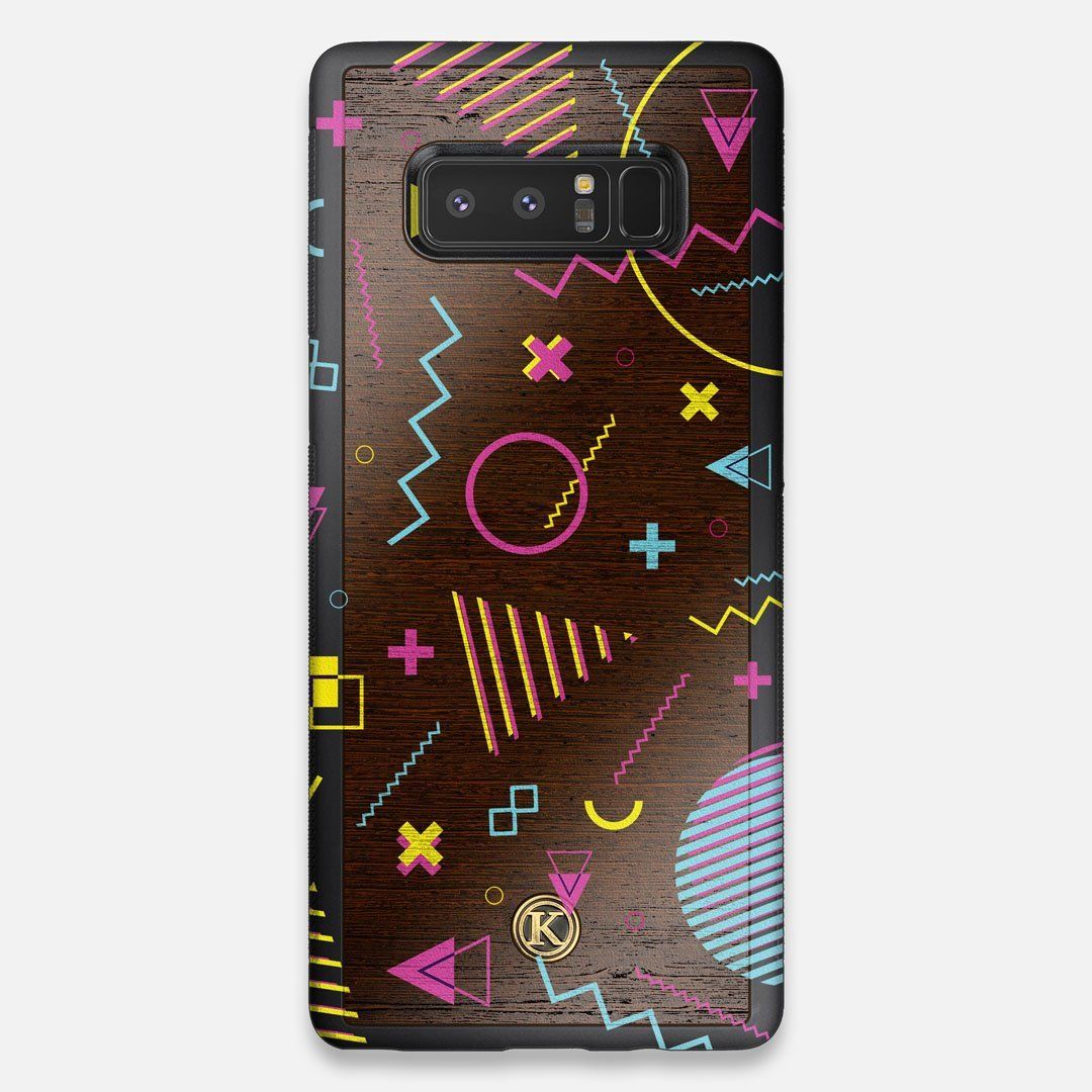Front view of the 90's inspired, Bayside High esque, printed Maple Wood Galaxy Note 8 Case by Keyway Designs